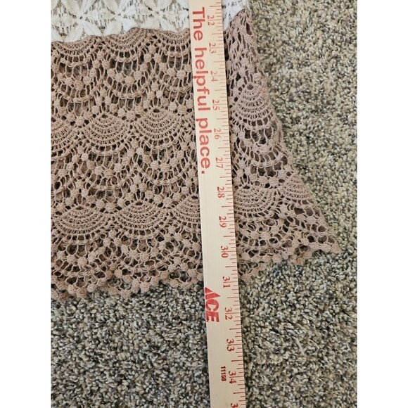 Y2k Nicole Marie Crochet Lace Mini Dress SZ Small Boho Coastal Cowgirl Beachy - Picture 6 of 8